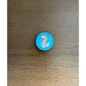 *Handmade Magnet* The Woobles Rainbow Pastel Tito the Swan Glass Magnet